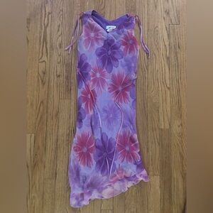 vintage floral slip mini dress